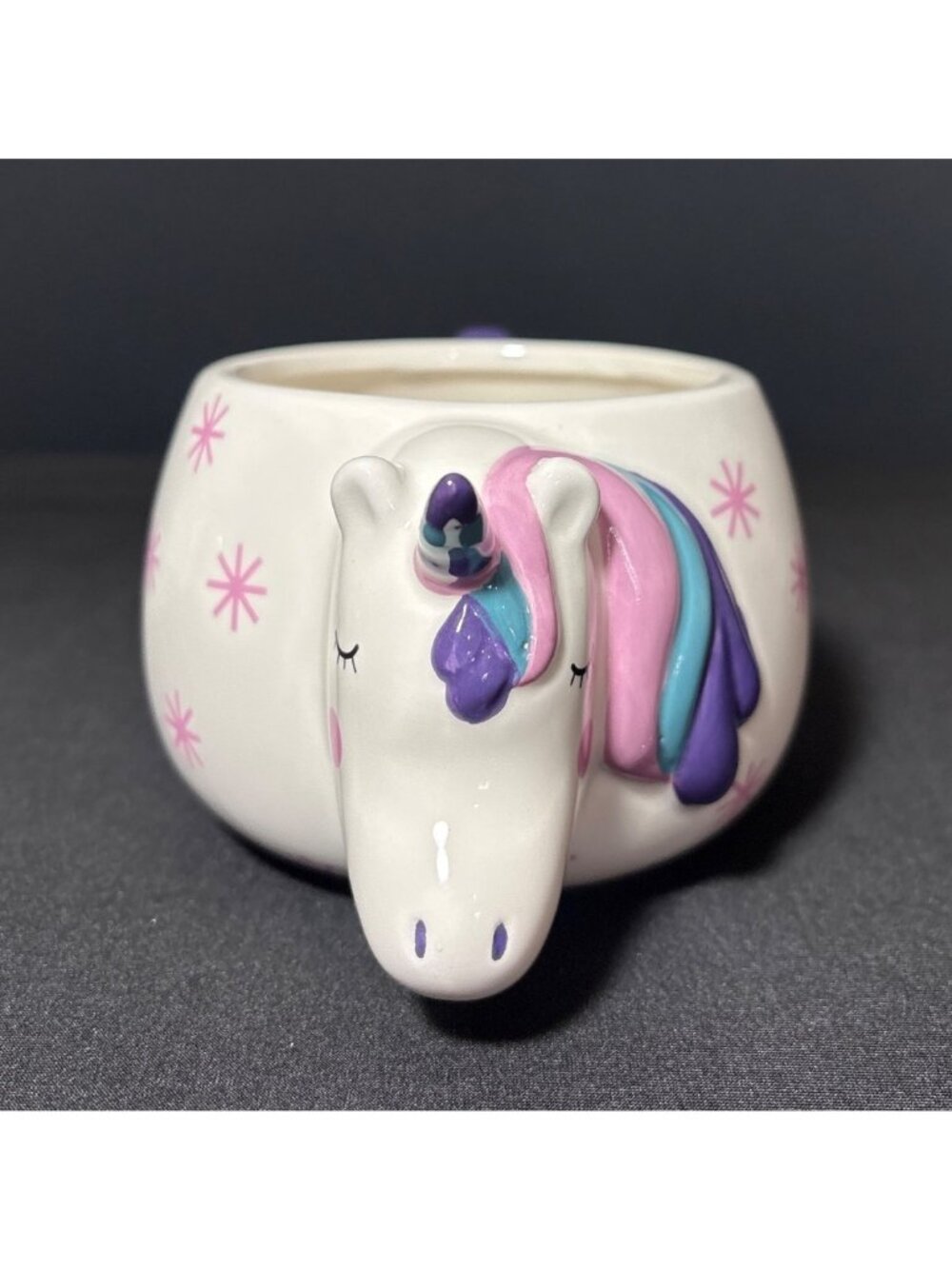 Unicorn Ceramic 3D Mug Coffee Tea Cocoa Chocolate Whimsical Planter 18 oz Mug - Picture 4 of 16